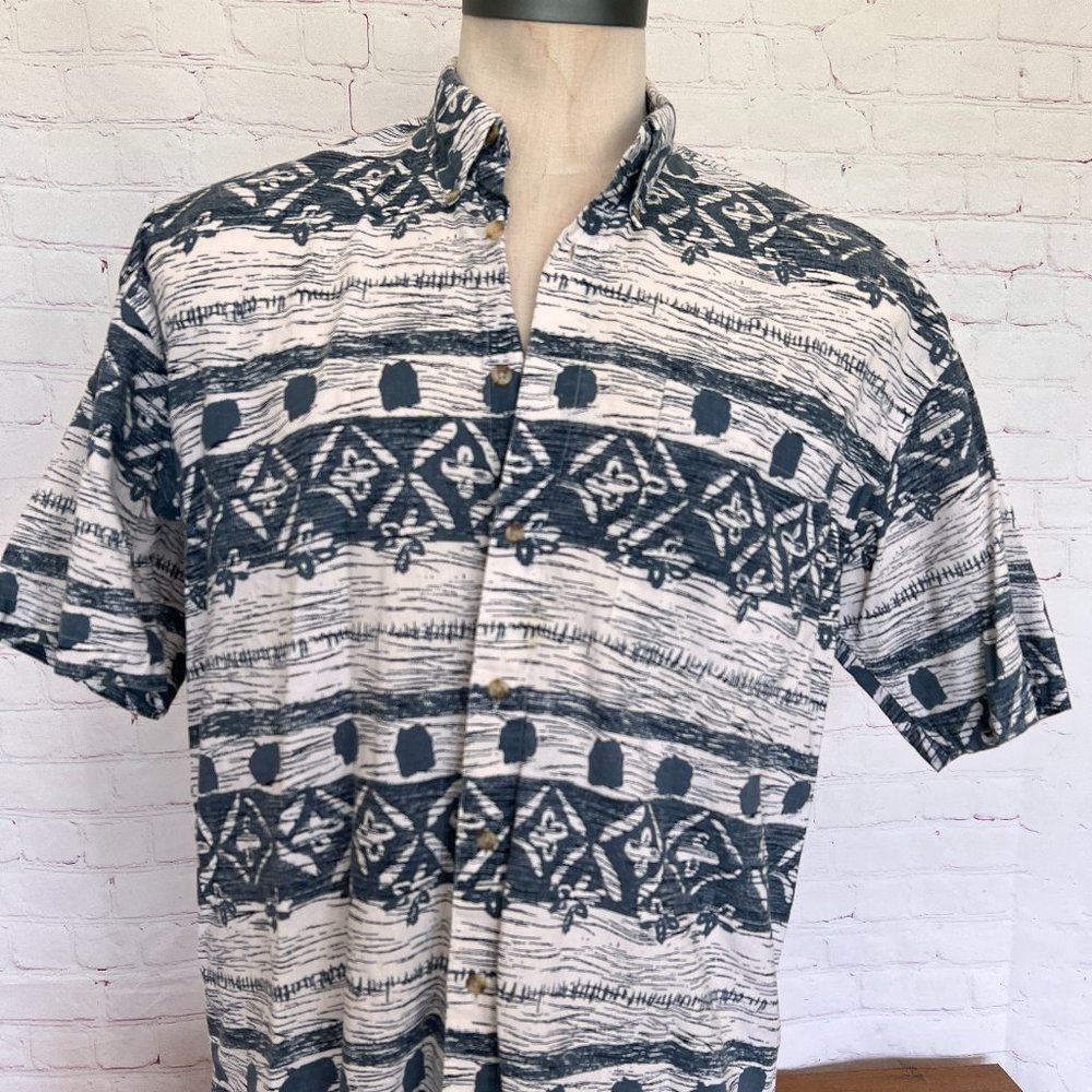 Nak Hawaiian Camper Style Mens Shirt - Size Large